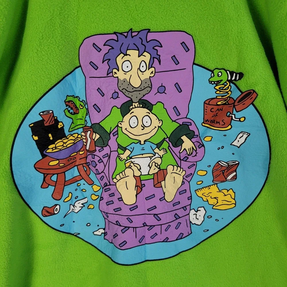 Nickelodeon Rugrats Fleece Pajama Robe XXXL 3XL Stu Tommy Pickles‎ Cosplay NEW